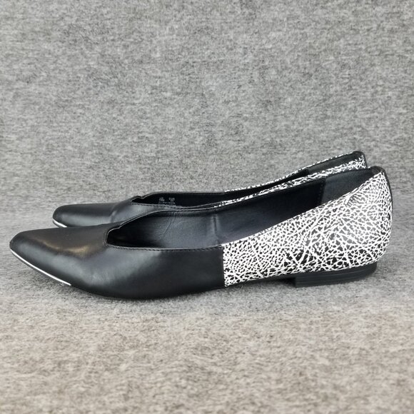 ✅Circus By Sam Edelman Ellissa Ballet Flats Women's 10M Black & White Pattern - Picture 10 of 12